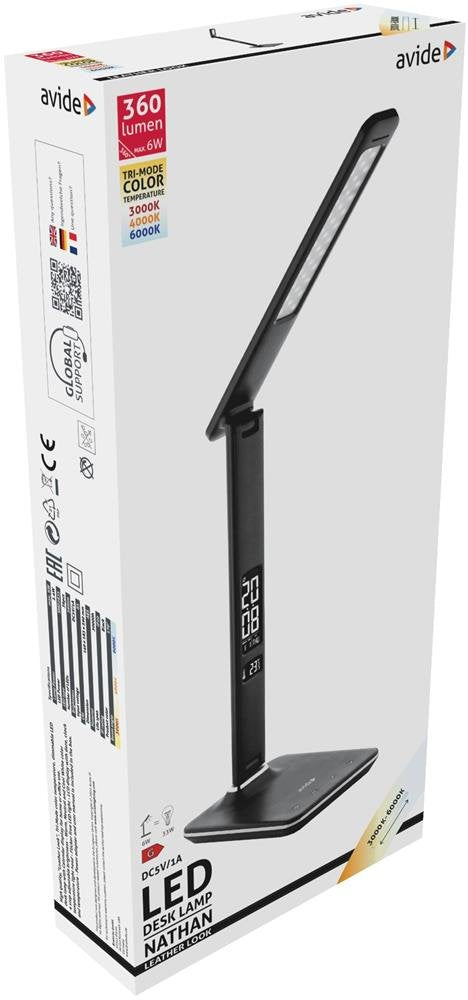 Avide Led Tischleuchte Büro Kalender Negro 6w 350lm