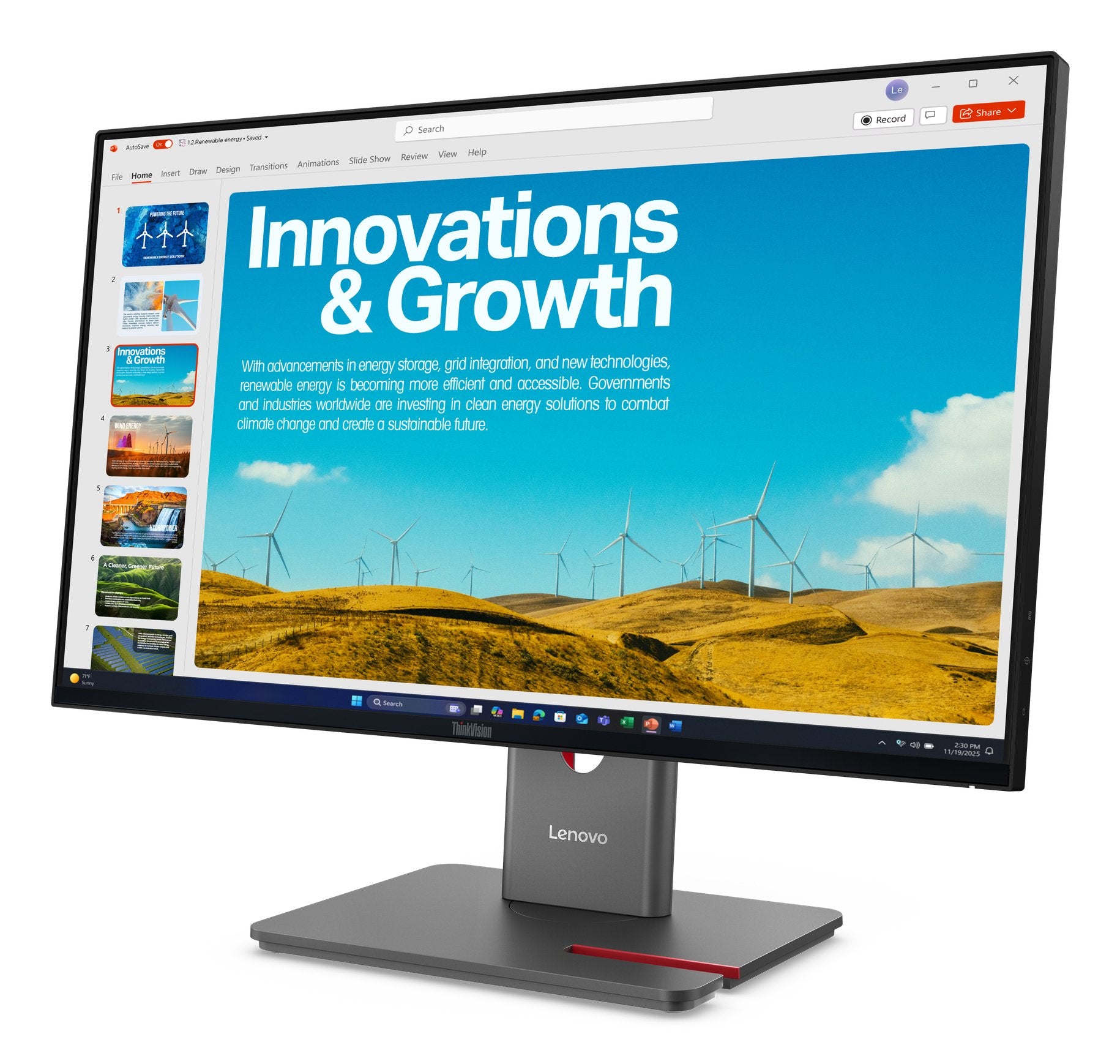 EAN 0198156544872 - Lenovo ThinkVision P24QD-40 pantalla para PC 60,5 cm (23.8") 2560 x 1440 Pixeles Quad HD LCD Negro imagen 2