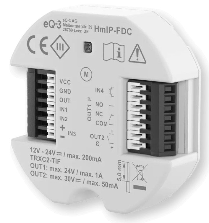 Controlador De Apertura De Puerta Universal De Ip Homematic Hmip-Fdc, Relay White 160811a0