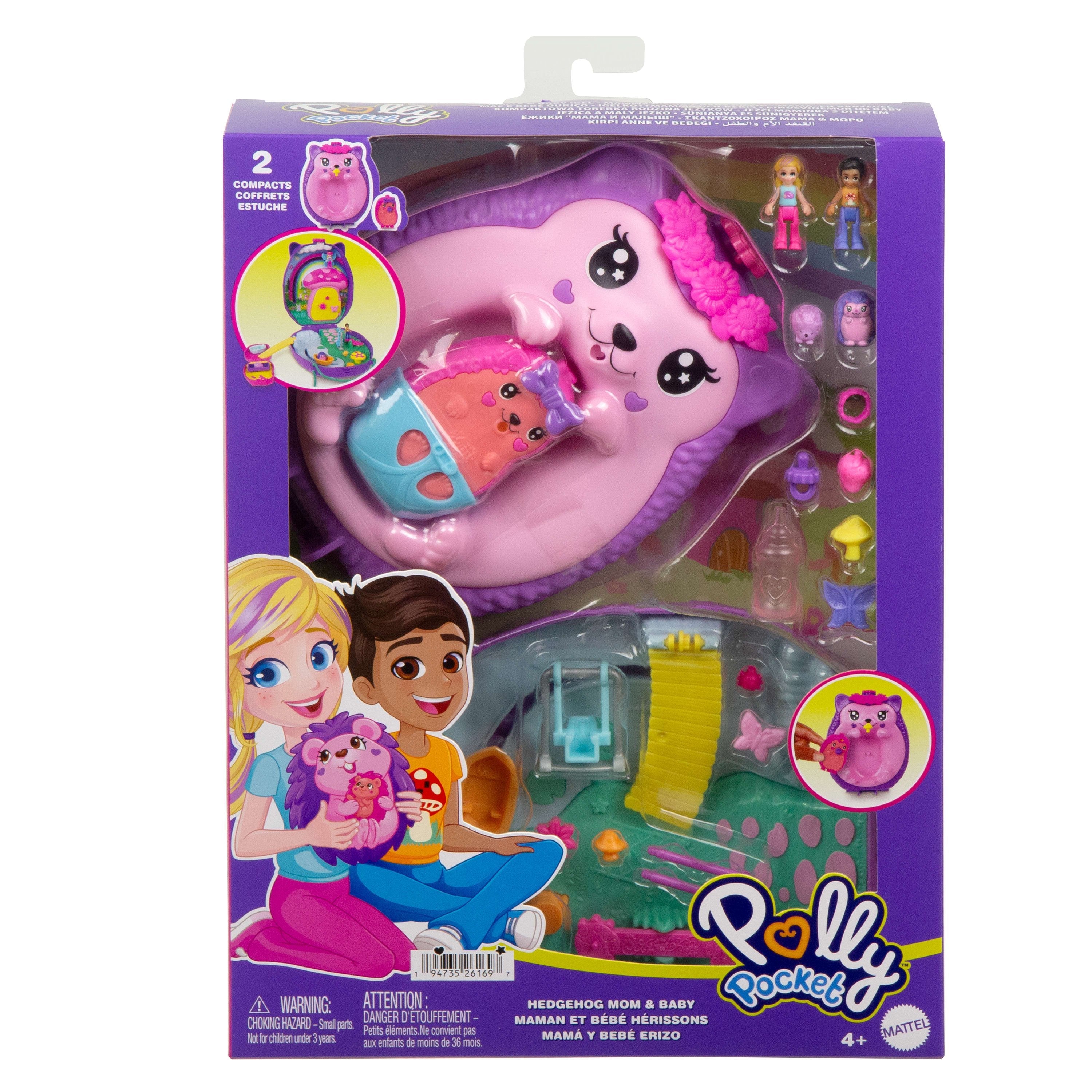 Zestaw Figurek Polly Pocket Kompaktowa Torebka Rodzina Jezyków