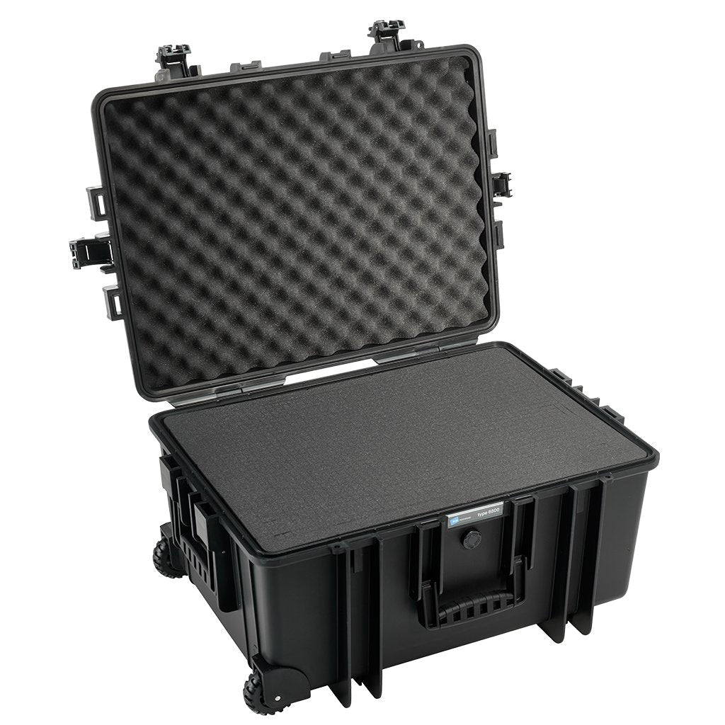 B&W 6800/B/Si Caja Para Equipo Maletín Con Ruedas Negro