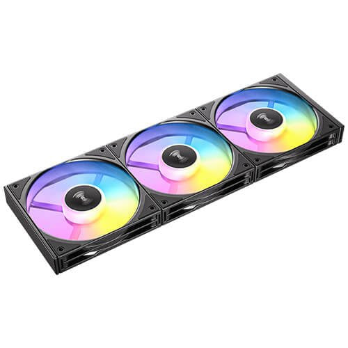 Kit 3 Ventiladores Pc  Auxiliar C120 A-Rgb Negro Antec Pack De 3 Ventiladores Argb Pwm De 120mm/ 19.7-28 Db(A)/ 4-Pin Pwm Y 3-Pin Argb