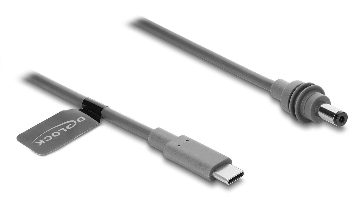 Delock Usb Type-C Conector Macho A Dc 5,5 X 2,1 Mm Cable Compatible Con Starlink Mini, 3 M Gris