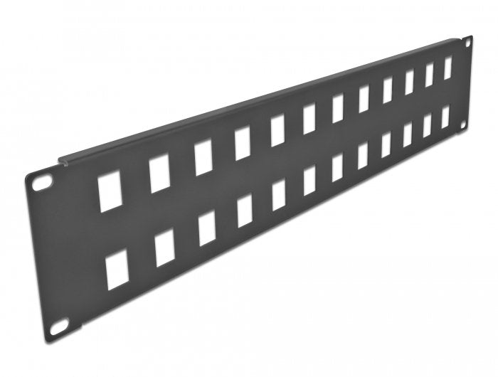 Delock 19" Keystone Patchpanel 24 Port 2 He Negro