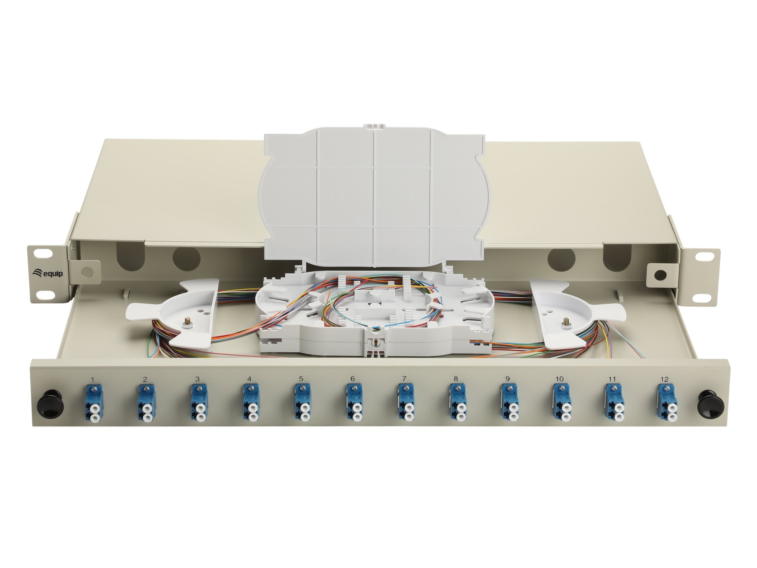 Equip Lwl-Spleisskamen 12-Port Lc-Duplex Os2 1u Komplett Gr