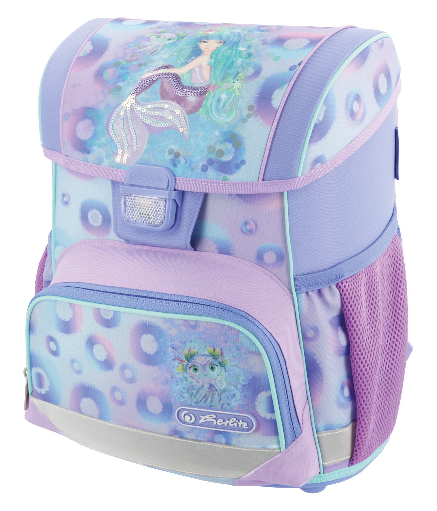 Herlitz Loop Plus Mystic Mermaid Juego De Mochila Escolar Niño/Niña Poliéster Azul, Verde, Rosa