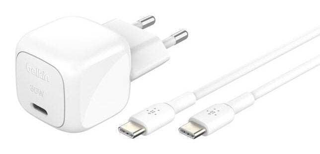 Cargador De Refuerzo Belkin Usb-C/Usb-C De 30 W, Pd, Ws+Kab.Wca008kq1mwh-B6