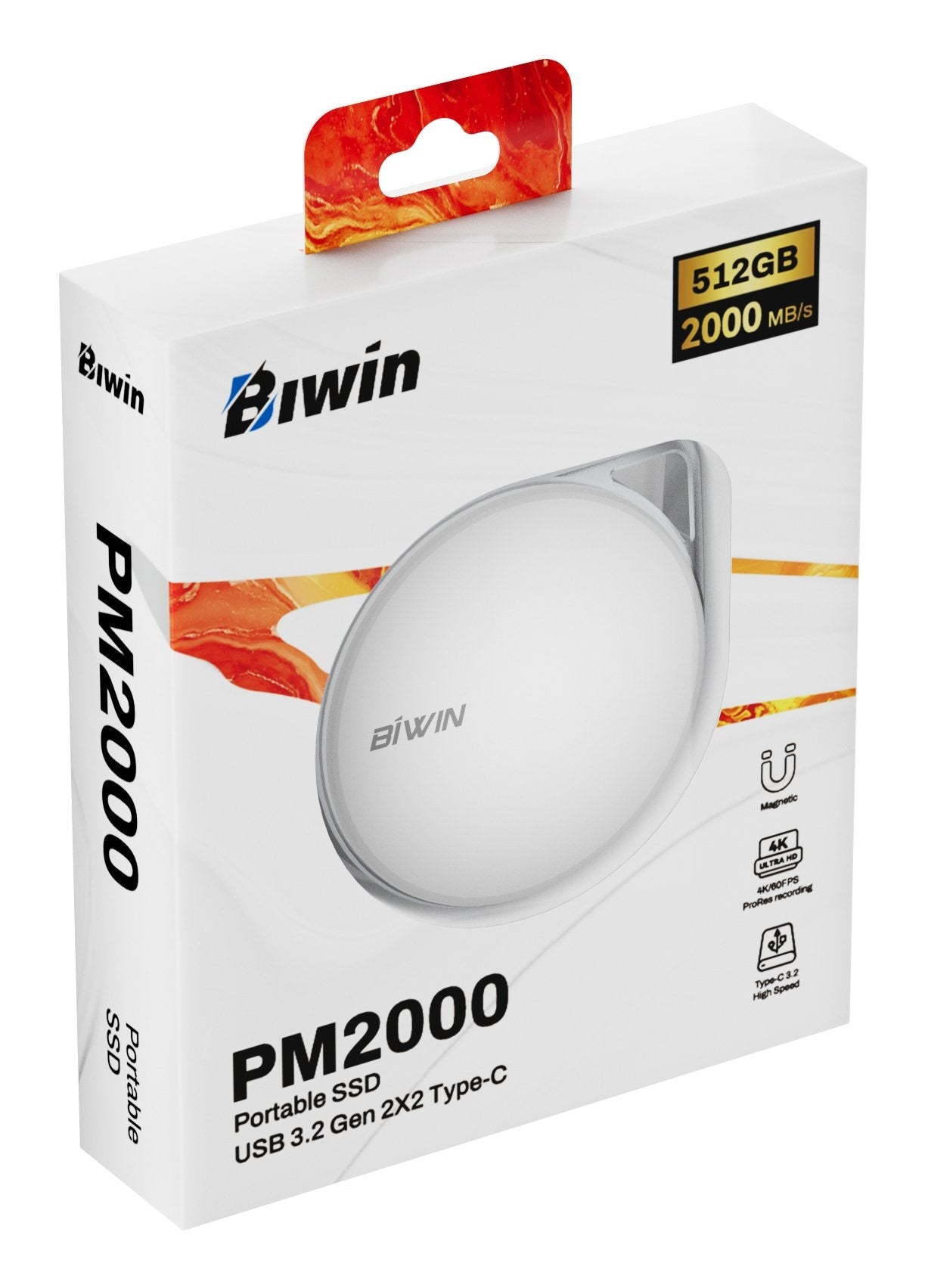 EAN 6955914639133 - Biwin PM2000 512 GB USB Tipo C USB 3.2 Gen 2x2 Blanco imagen 13