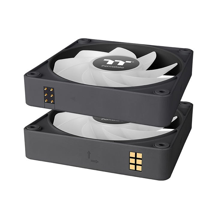 Ventilador  Pc Thermaltake Ct120 Ex Reverse Argb Sync Pc Cooling Fan, Negro, Paquete De 3 Cl-F192-Pl12sw-A