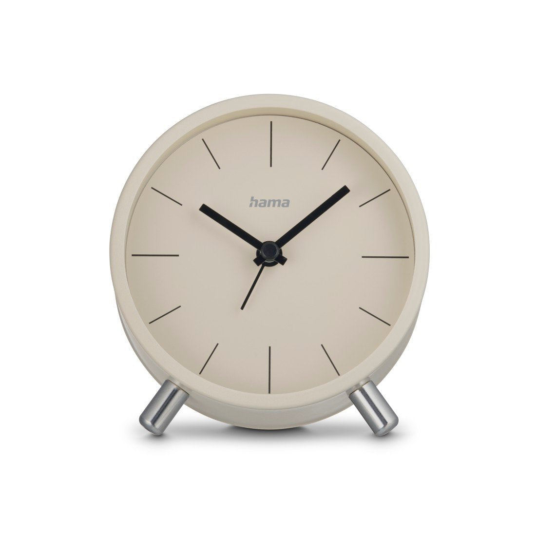 Reloj Despertador Radio Hama Flores Analógico Sin Tic-Tac, Gris/Beige 222229