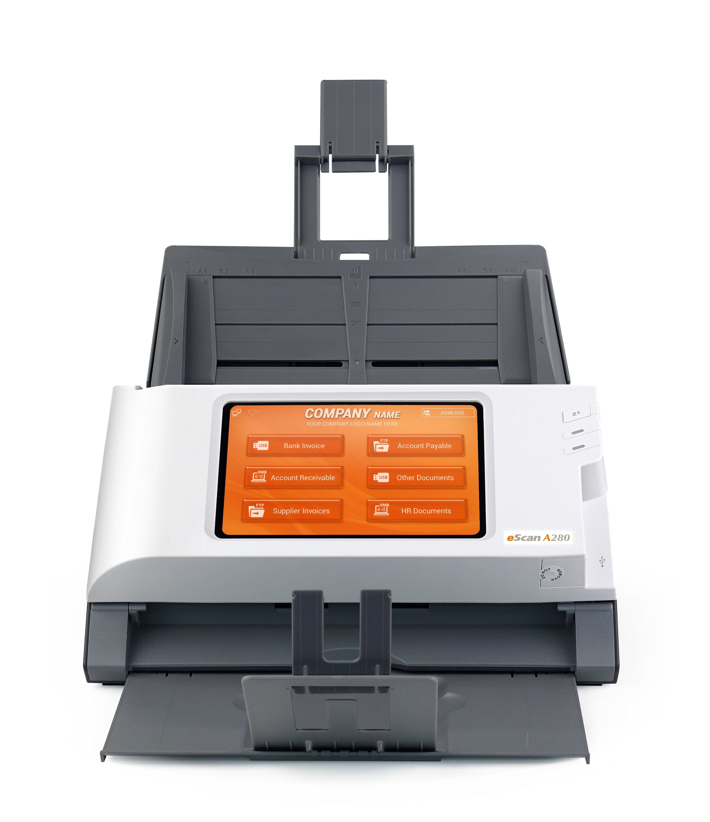 Plustek Escan A280 Enterprise 600 X 600 Dpi Escáner Con Alimentador Automático De Documentos (Adf) Negro, Blanco A4