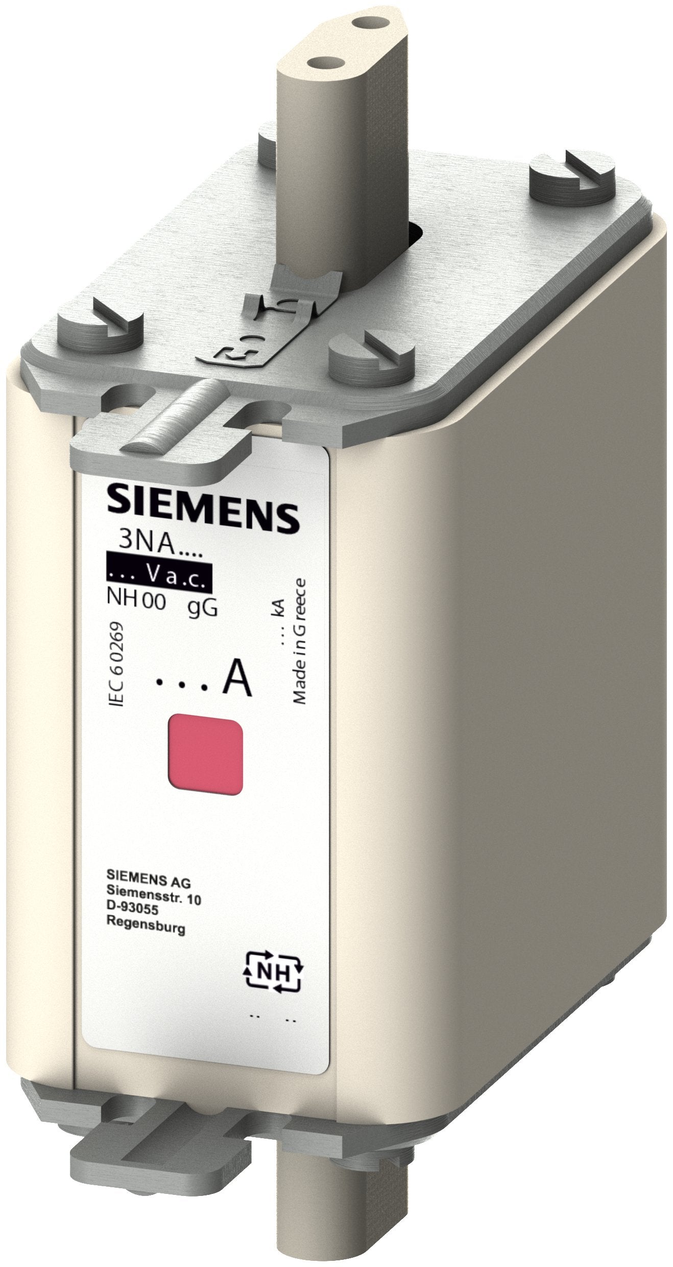 Siemens 3na78247 Nh00 80a 500vac 250dc Gl Gg Sicherung Spannungsf. M.Kennmelder