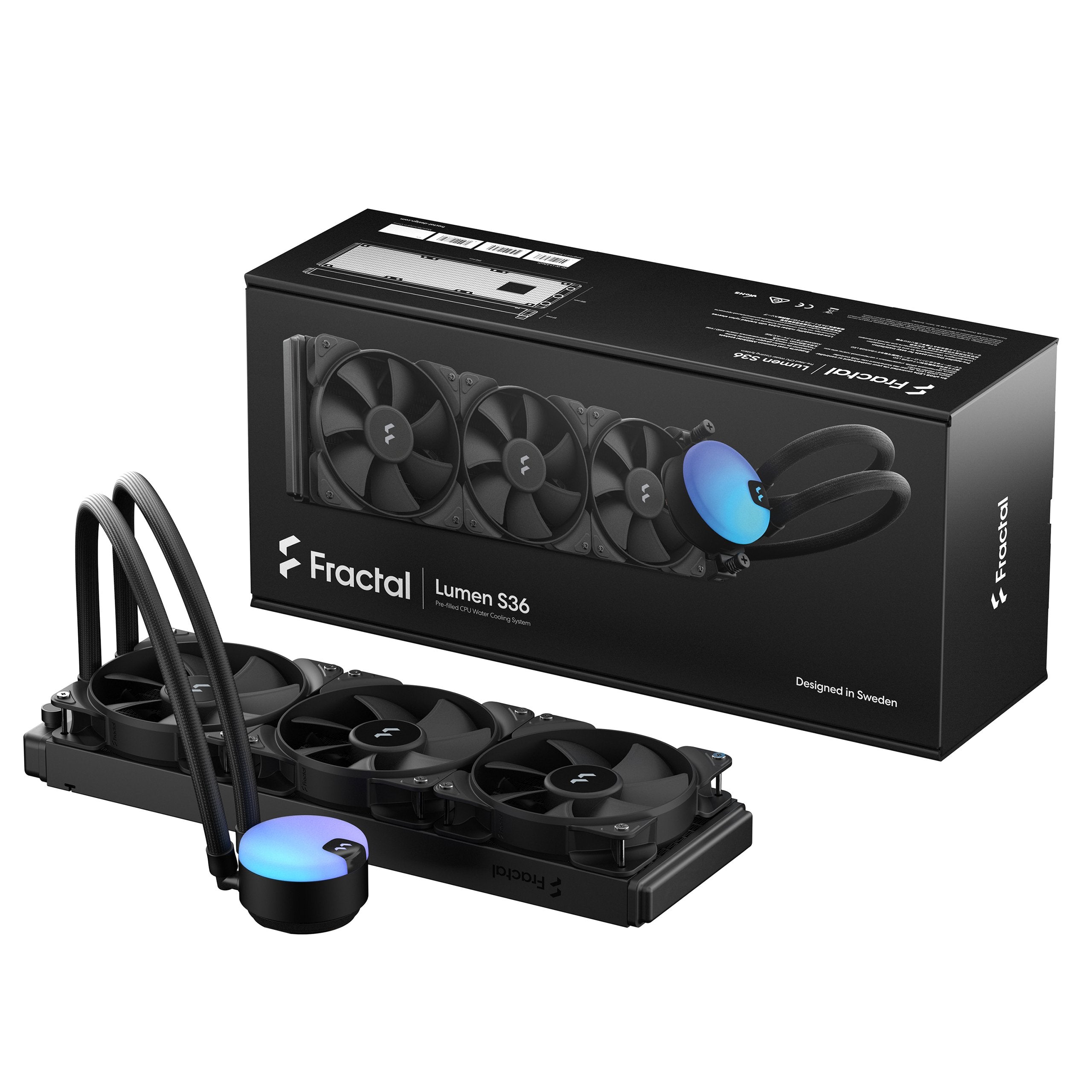 Fractal Design Lumen S36 V2 Procesador Sistema De Refrigeración Líquida Todo En Uno 12 Cm Negro