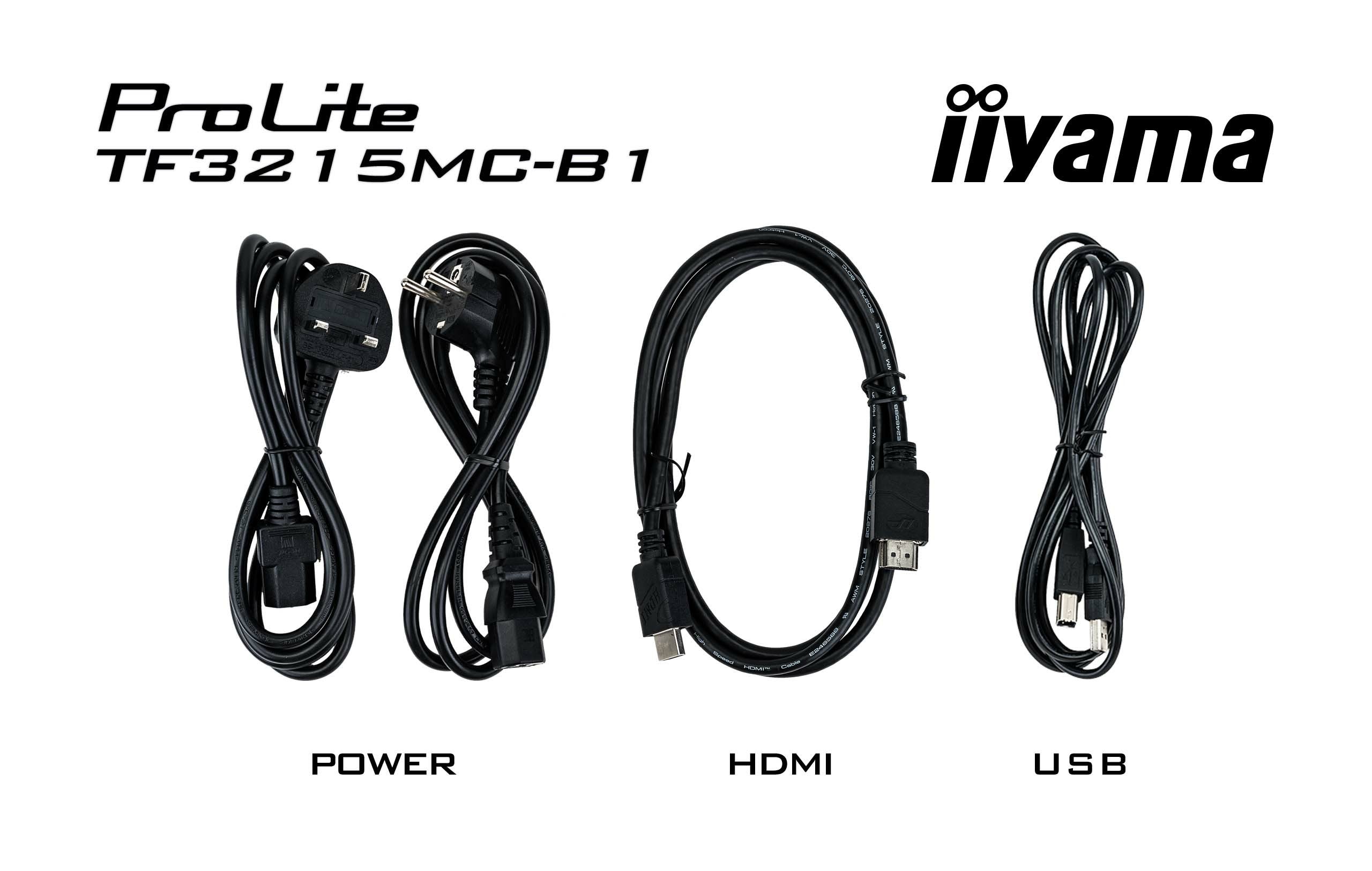 Tft-Touch 31,5\"/80,0cm Iiyama Prolite Tf3215mc *Negro* 16:9 - Open Frame, 24/7