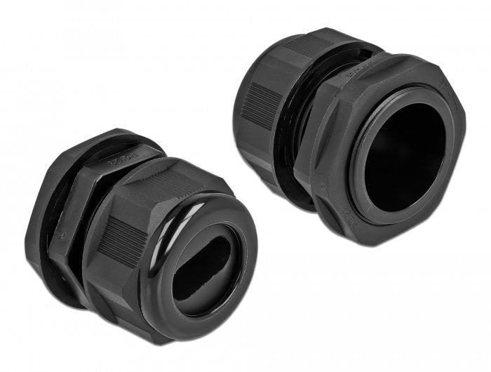 Delock Cableverschraubung Pg29 Für Flachcable Schwarz 2 Stück