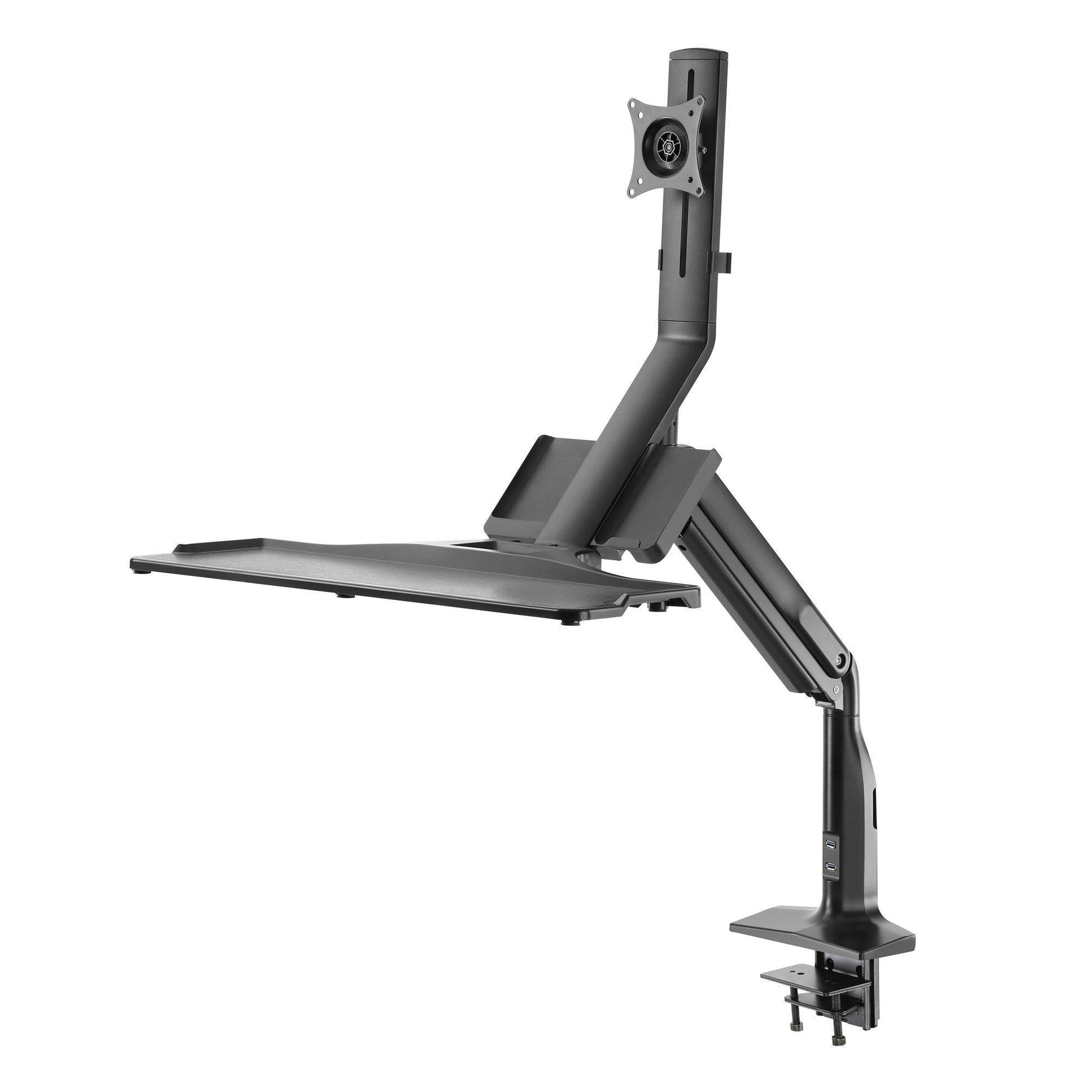 Soporte De Escritorio Para Estación De Trabajo Inline Con Elevador Y Usb 3.0, Móvil, Para Teclado, Mouse Y Monitor De Hasta 81 Cm (32"), Máx. 9 Kg
