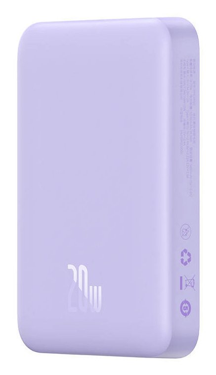 EAN 6932172626099 - Baseus PPCX110105 batería externa Polímero de litio 10000 mAh Cargador inalámbrico Púrpura imagen 3