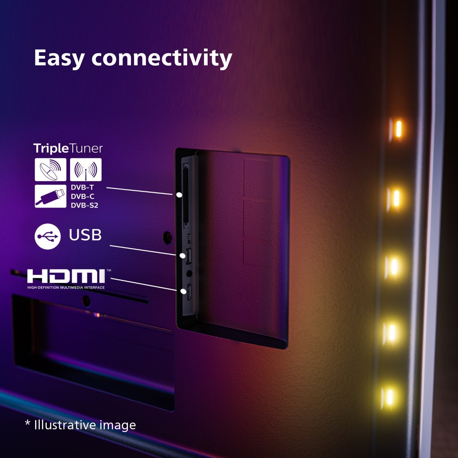 Philips The One 50pus8949/12, Televisión Led 126 Cm 50", Antracita/Cromo, Ultrahd/4k, Wlan, Ambilight, Dolby Vision, Hdr, Panel 120hz 50pus8949/12