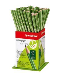 Stabilo Greengraph Expositor Con 60 Lapices De Grafito - Mina Hb 2.2mm - 100% Madera Cultivada De Forma Sostenible -