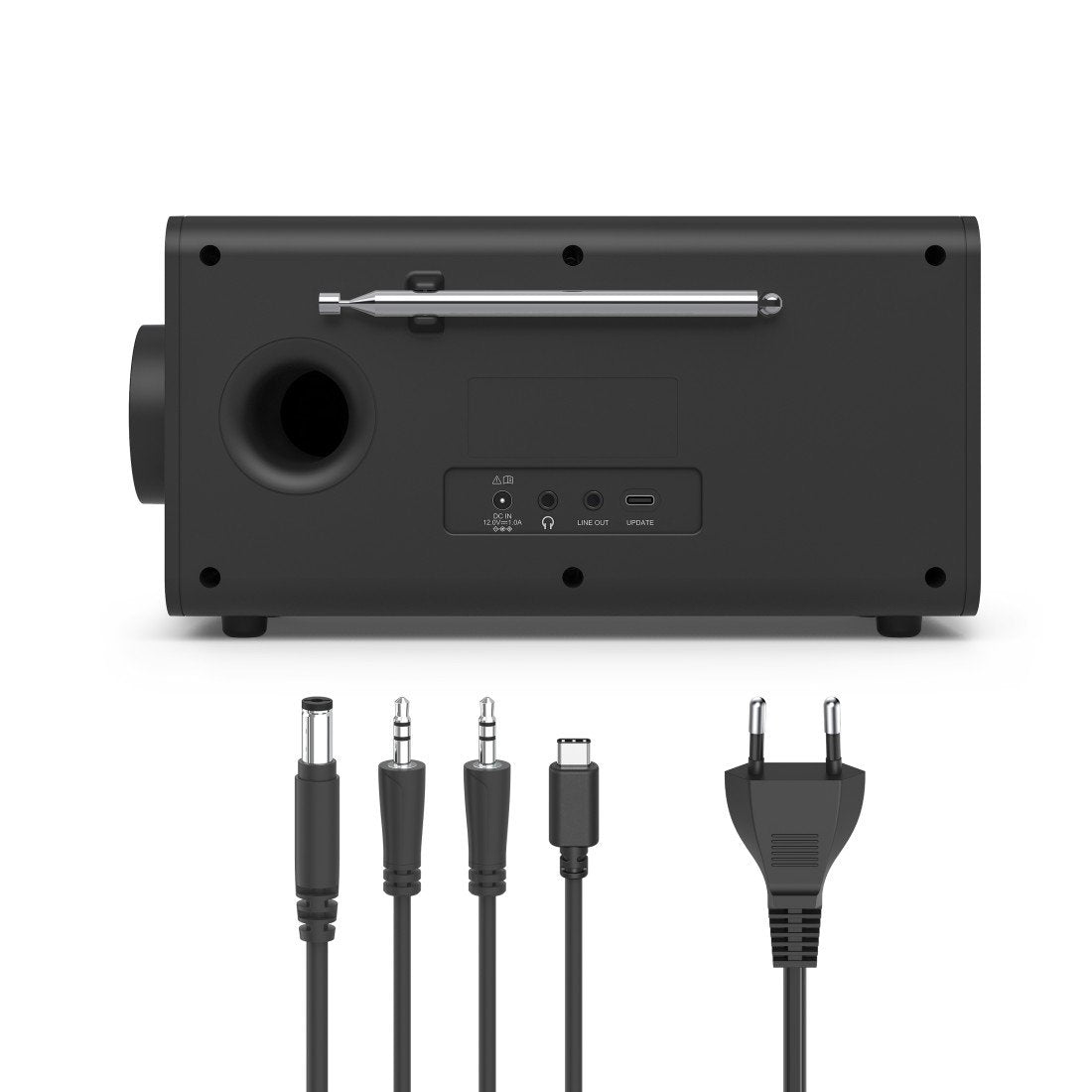 Radio Digital Con Altavoz Hama Dr1001 Fm/Dab+ Bt Pantalla 4.3" 5w Reloj Despertador Negro
