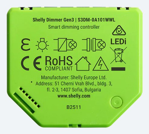 Shelly · Unterputz · \"Dimmer Gen3\" · Relais · Led Lichtcontroller · Messfunktion