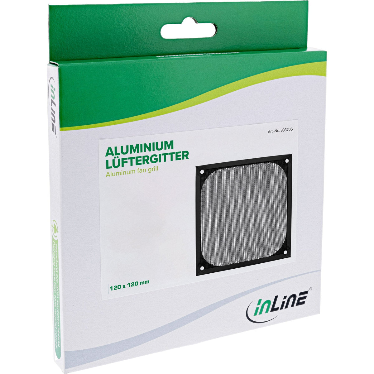 Filtro De Aluminio Inline Fan Grill 120x120mm Negro