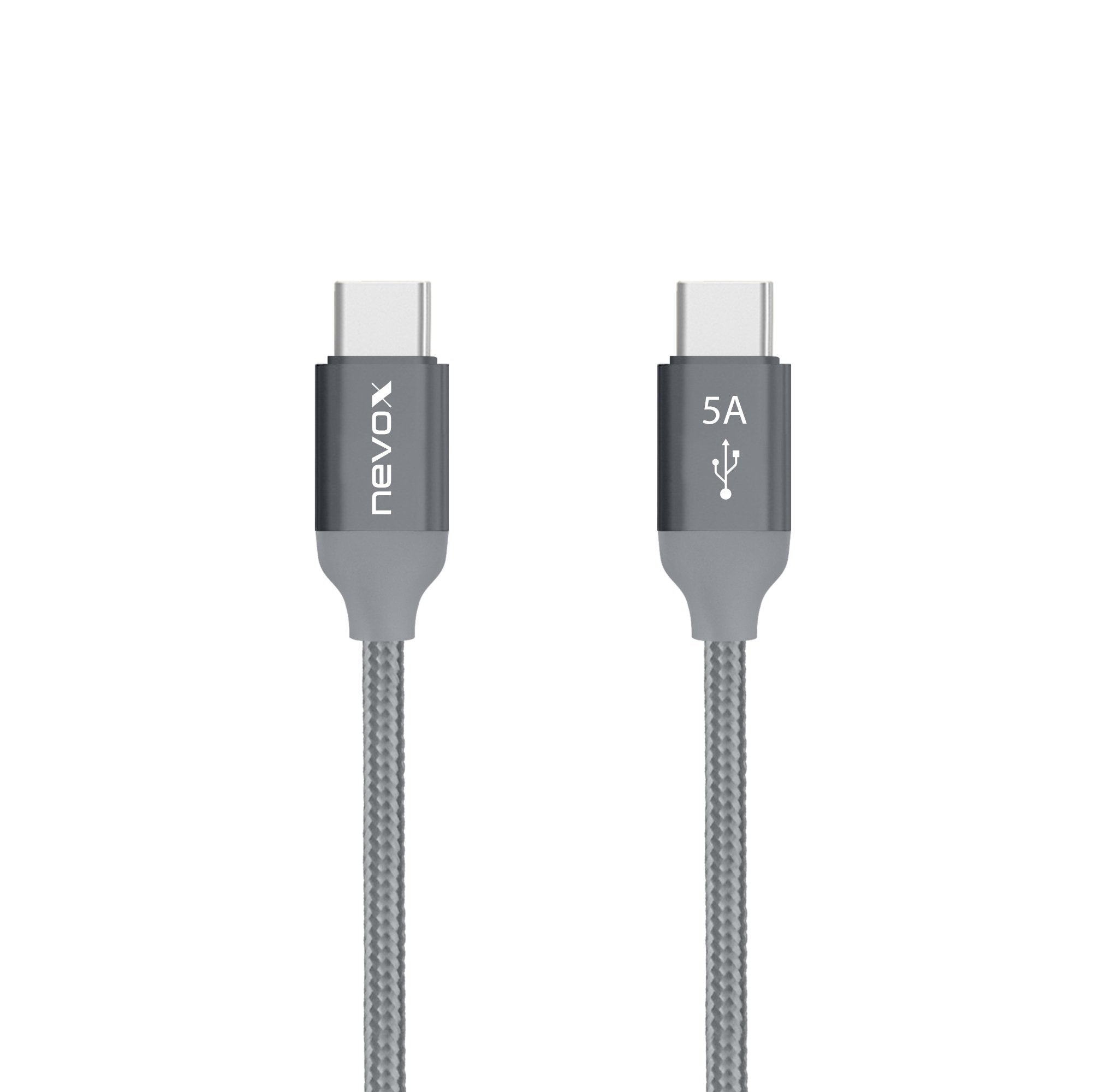 Daten- Und Ladekabel Usb-C 2.0 > Usb-C 2.0 Grau, 1 Meter