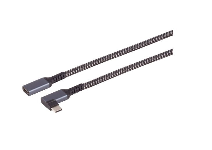 Verlängerungscable Usb-C 3.2 90° Pd Textilummantelung 1,5m