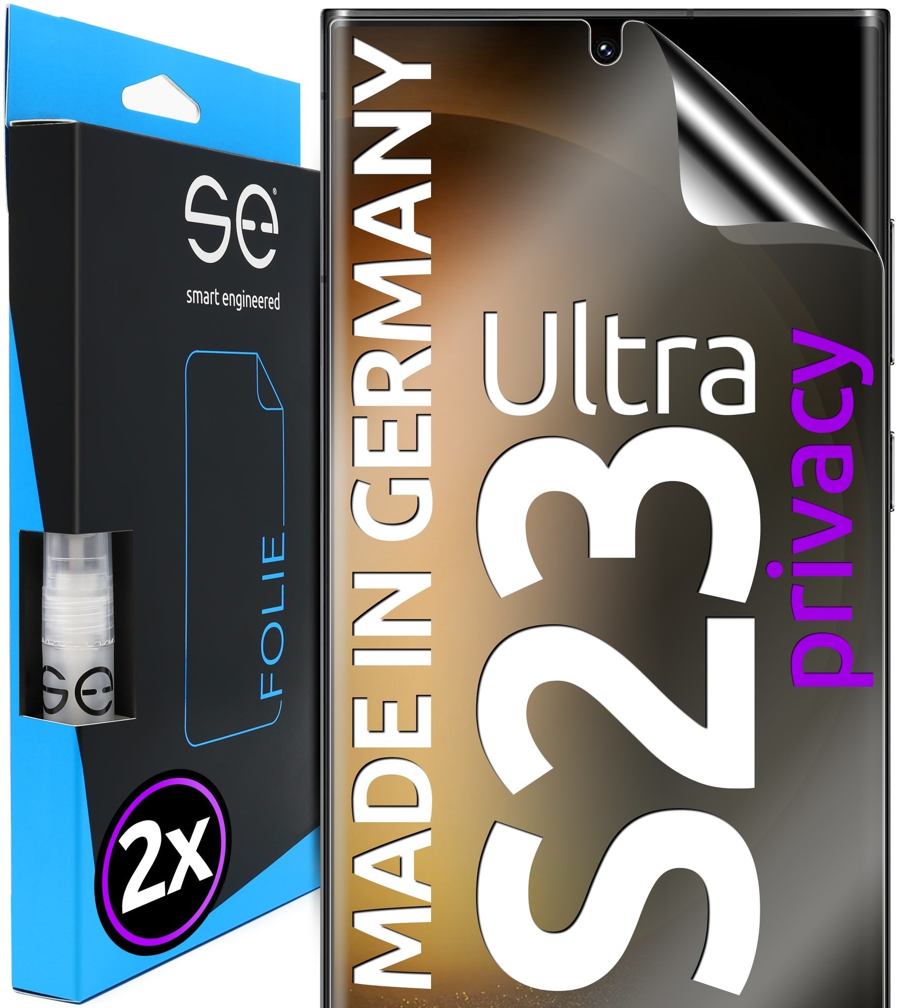 Se 3d Protector De Pantalla Samsung Galaxy S23 Ultra Privacy (2 Piezas)