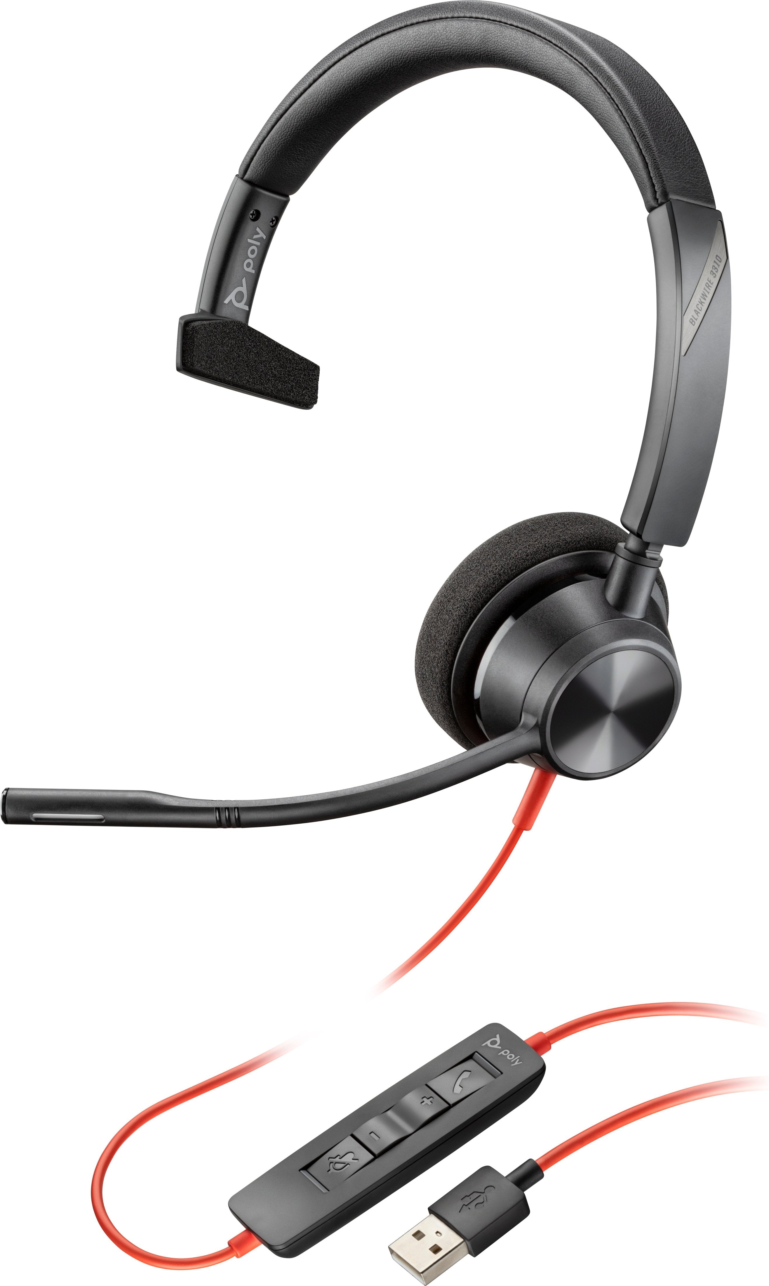 EAN 0197497211108 - Poly Blackwire 5210 Monaural USB-A Headset Alámbrico Diadema Llamadas/Música USB tipo A Negro imagen 1