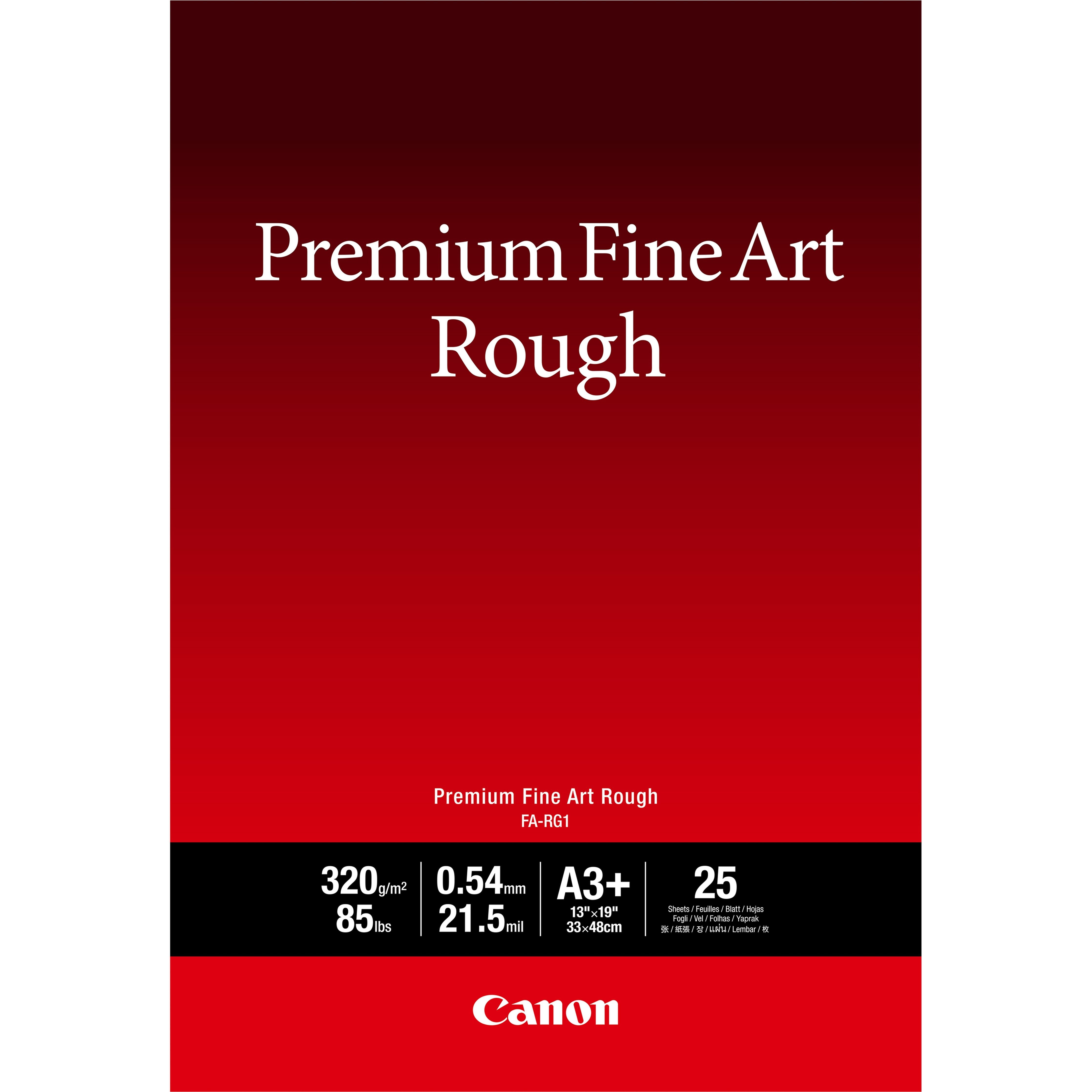 Canon Fa-Rg 1 Premium Fine Art Rough A 3+, 25 Hojas, 320 G
