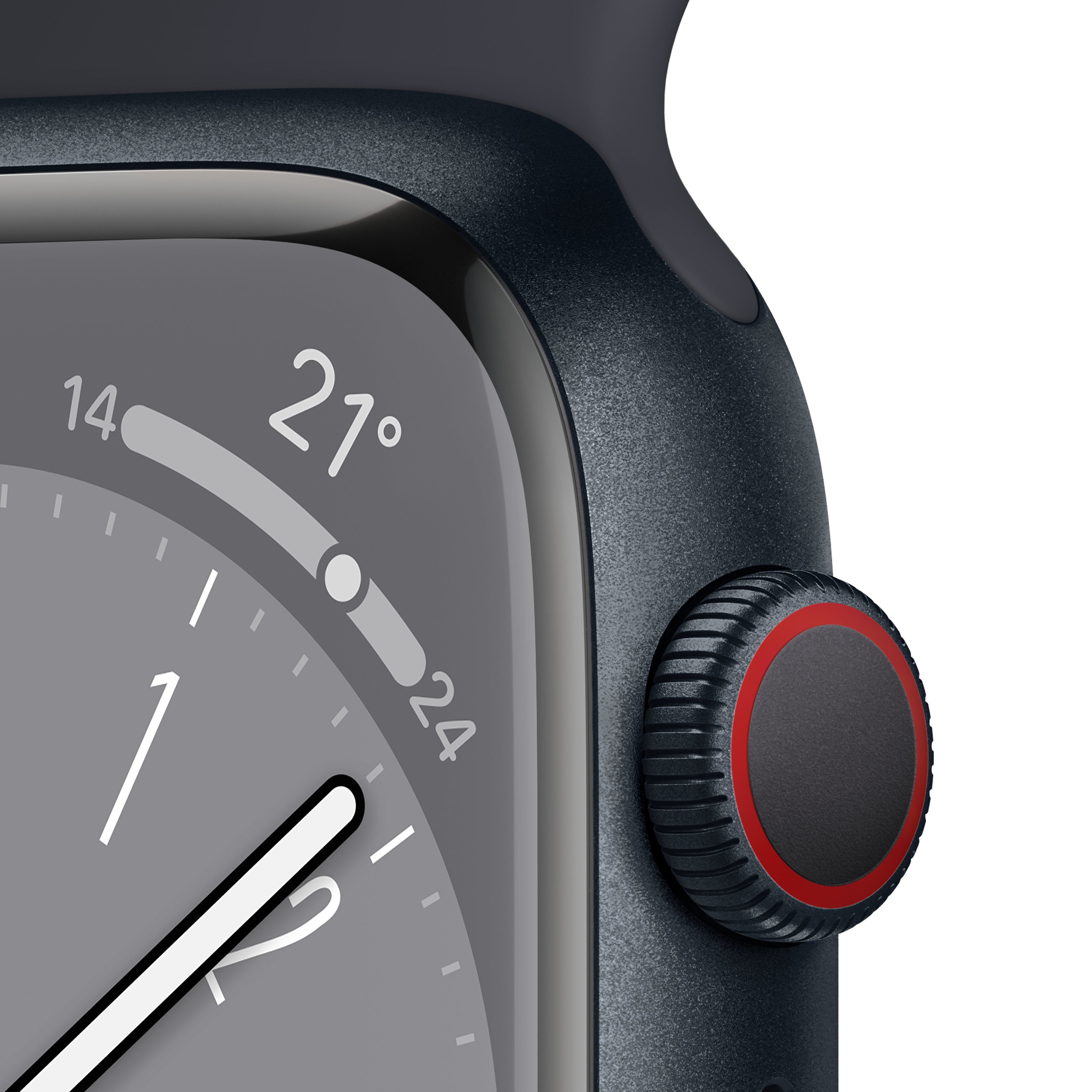 Apple Watch Series 8 Gps Cellular 41mm Caja De Aluminio Medianoche Correa Deportiva Medianoche