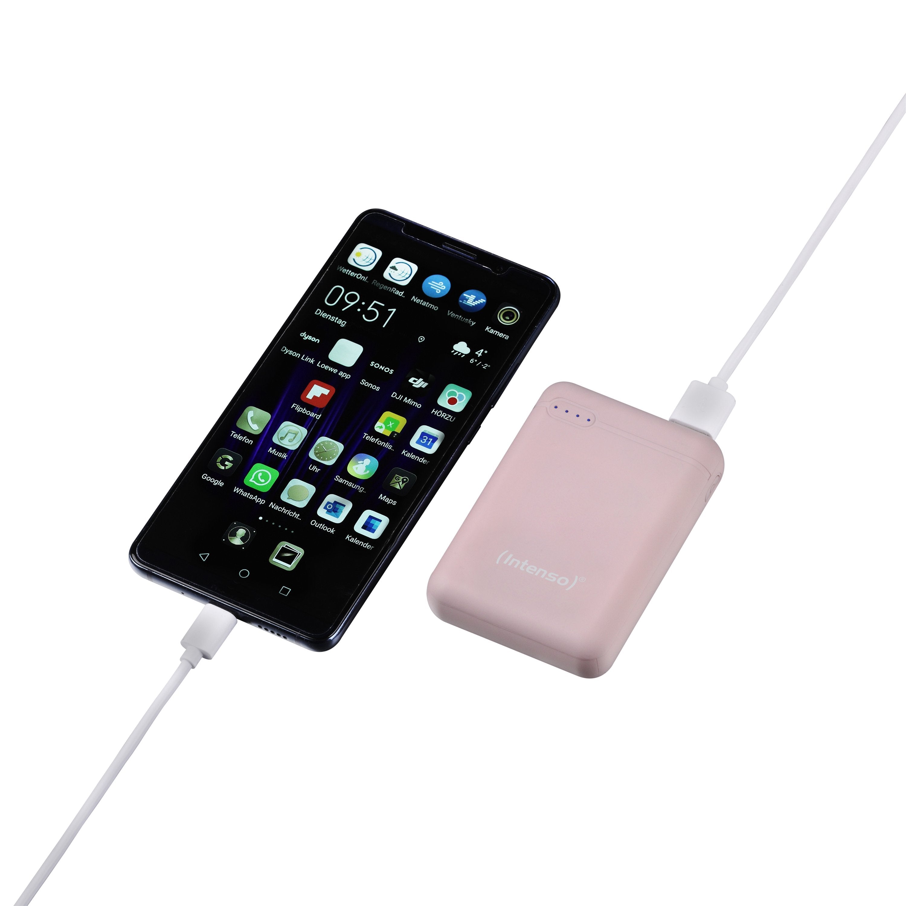 Intenso Powerbank Xs10000 Rosa 10000 Mah Incluye Cable Usb-A A Tipo C