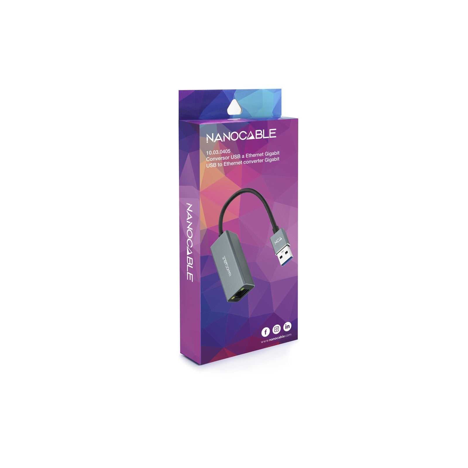 Nanocable Adaptador De Red Usb 3.0 A Ethernet Gigabit 10/100/1000 Mbps