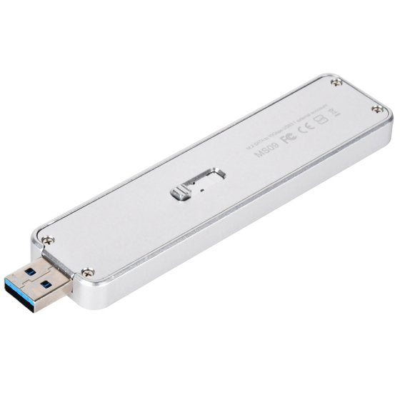Silverstone Sst-Ms09s - Sata Externo - Caja Ssd M.2, Usb 3.1 Gen.2, Plateado