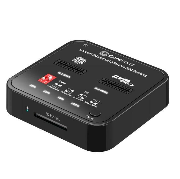 Usb3.2 Type-C [10gbps] M.2 - Sata/Nvme Ssd Clone Docking - With Sd Express Card Readerssd Cloner Clone From Sata To Nvme, Nvme To Sata, - Warranty: 24m