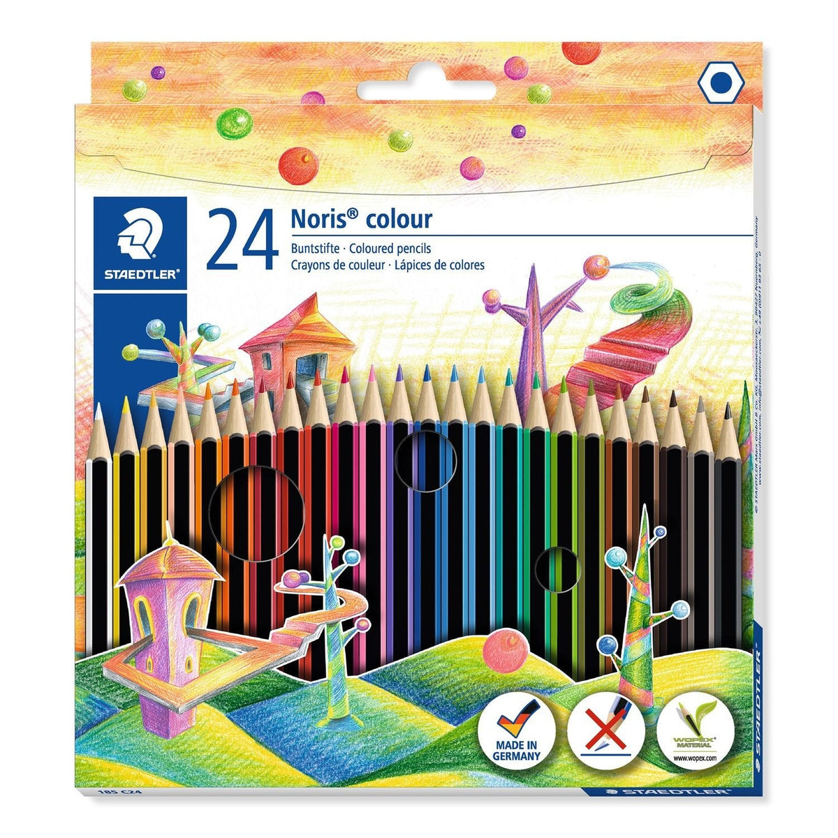 Staedtler Noris Colour 185 - Lápiz De Color - Mixto Colores (Paquete De 24)