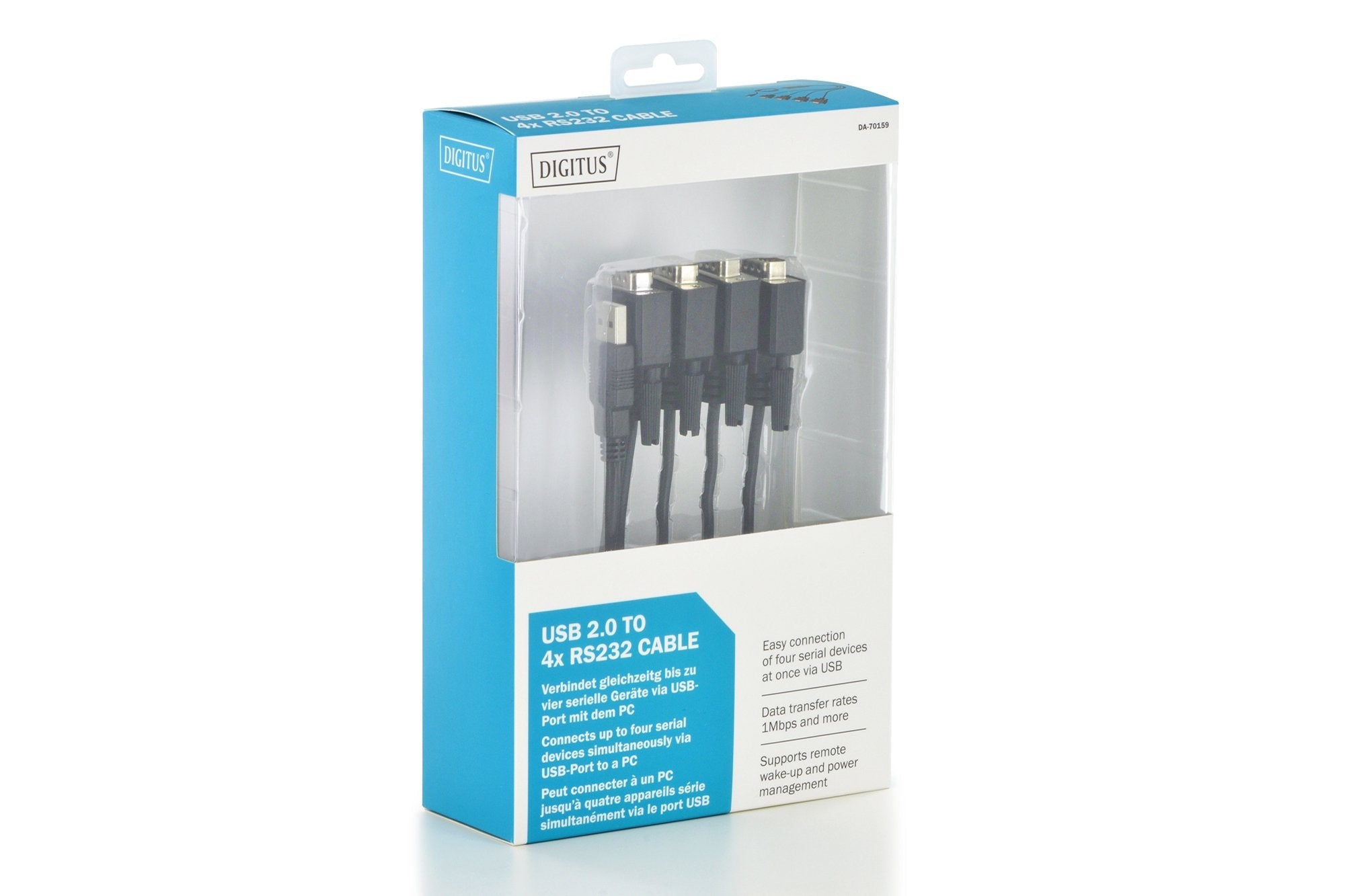 EAN 4016032308539 - Digitus DA-70159 cable de serie Negro 1,5 m USB tipo A DB-9 imagen 2