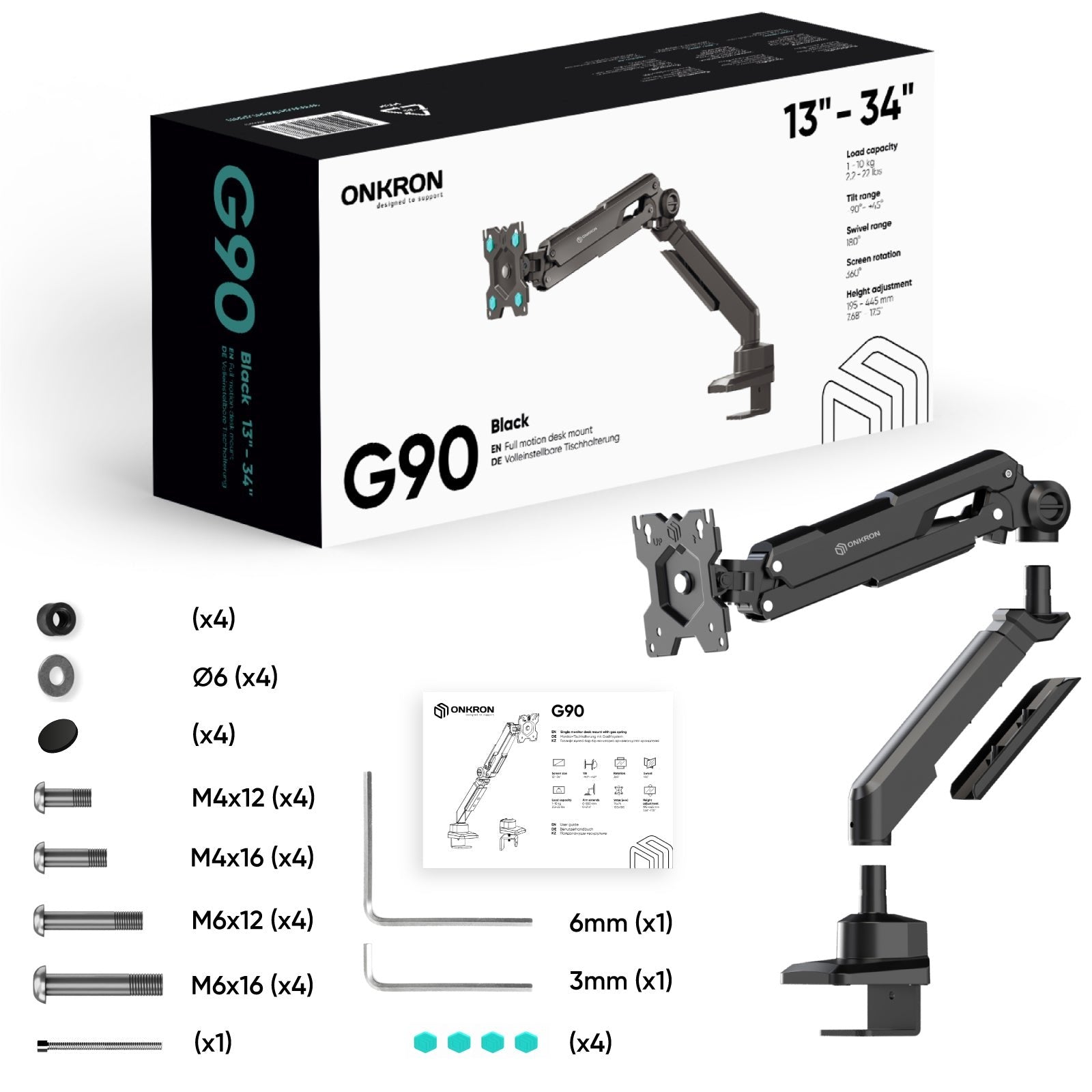 EAN 4603728443492 - ONKRON G90 86,4 cm (34") Escritorio imagen 13