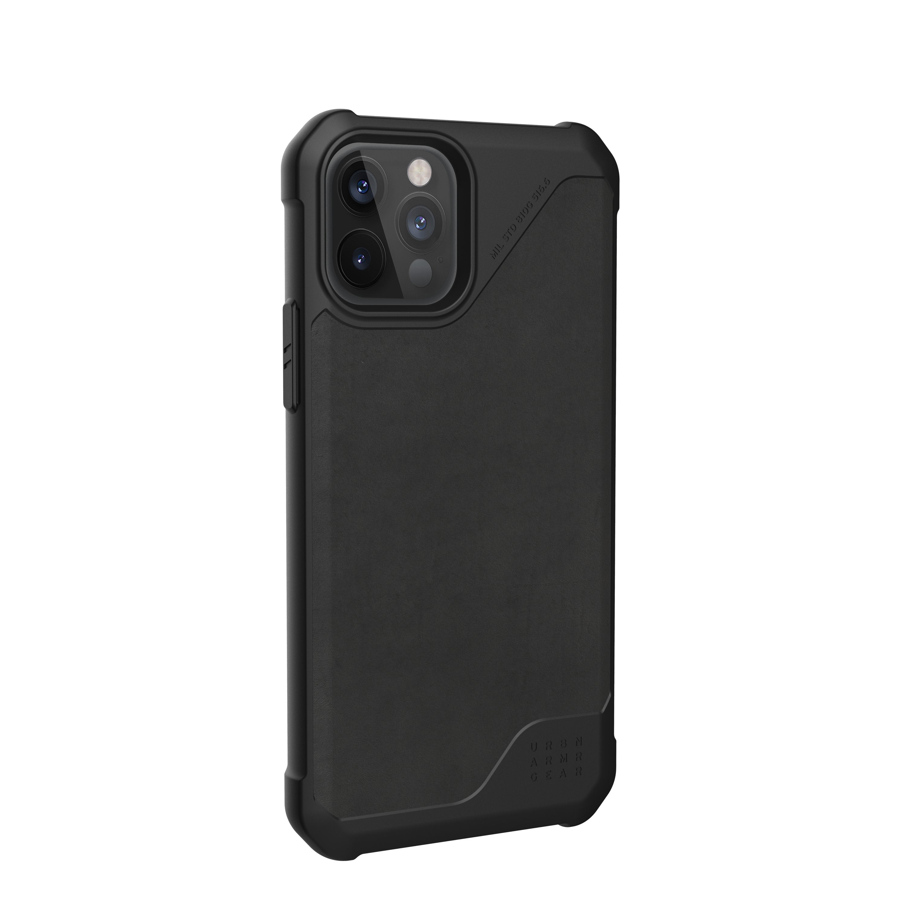 Uag Funda Protectora Para Apple Iphone 12 / 12 Pro (6,1") Metropolis Lt Leather Negro, 2 Años.