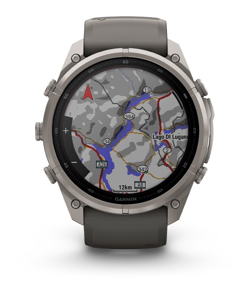 Garmin Fenix 9 Pro Inreach Lte 47mm Titanio Con Correa De Silicona En Gris