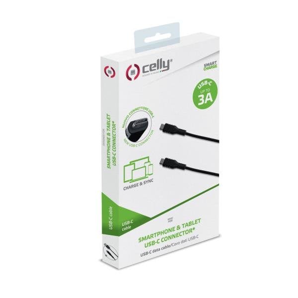 Celly Usbcusbcbk Cable Usb 1 M Usb 3.2 Gen 1 (3.1 Gen 1) Usb C Negro