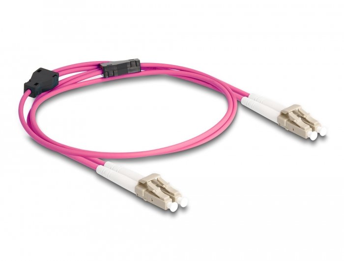 Delock Lwl Cable Mit Metallarmierung Lc Duplex Zu Lc Duplex Multimode Om4 1 M