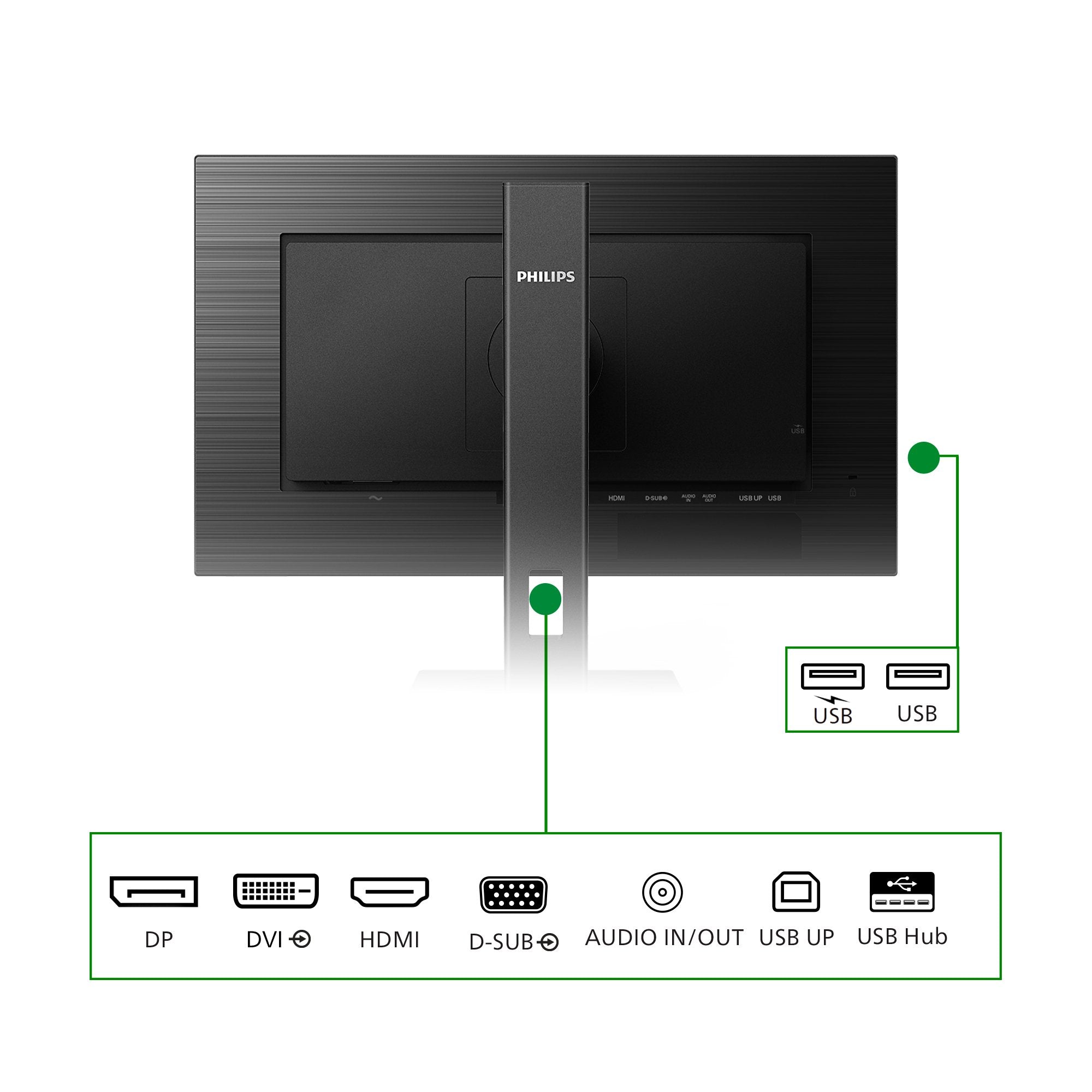 EAN 8712581772338 - Philips 242B1G/00 pantalla para PC 60,5 cm (23.8") 1920 x 1080 Pixeles Full HD LED Negro imagen 4