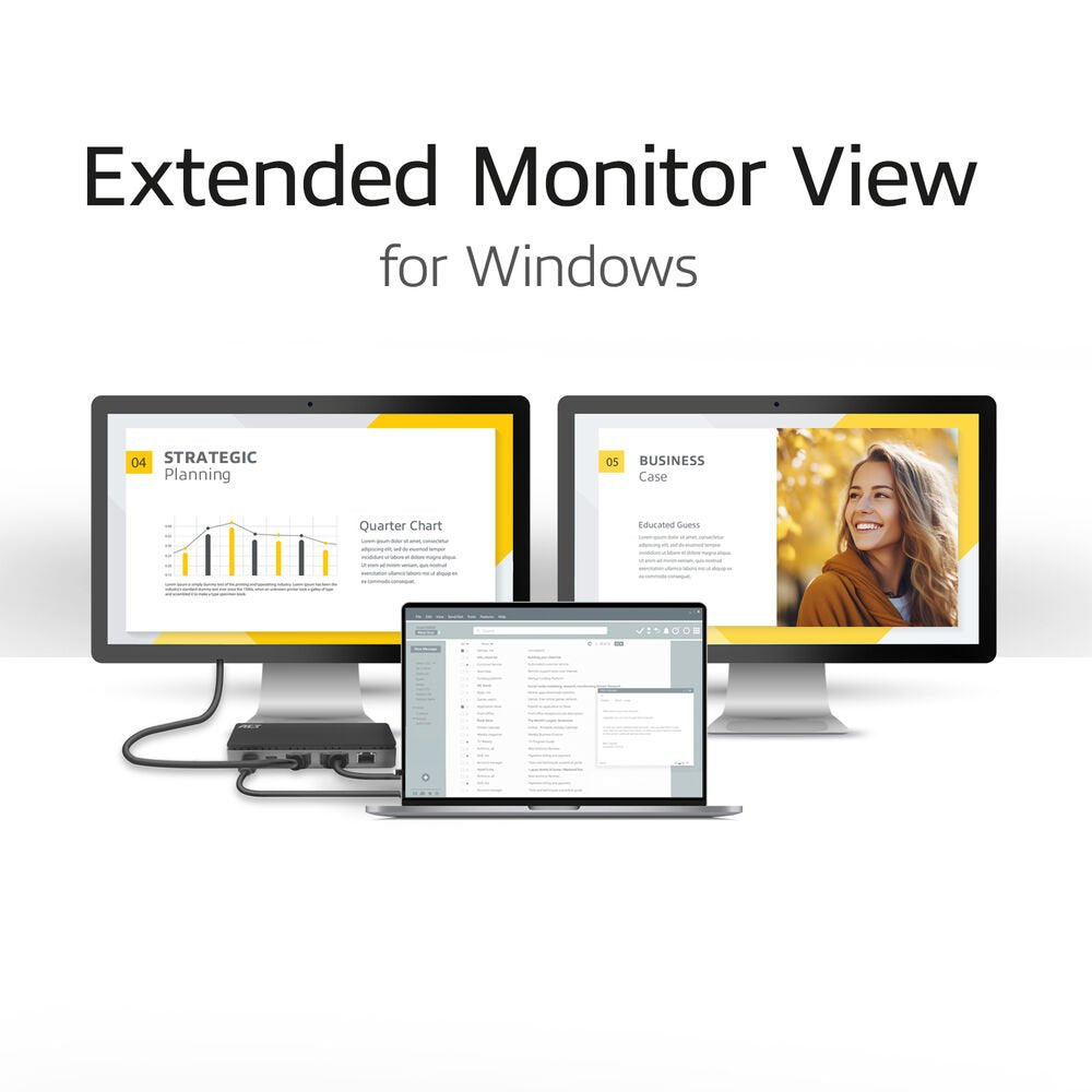 Docking Station Act Connectivity Usb C 4k Mst 2 Monitores Hdmi Ethernet Usb C 3x Usb A Pd Pass Through Cable 1m
