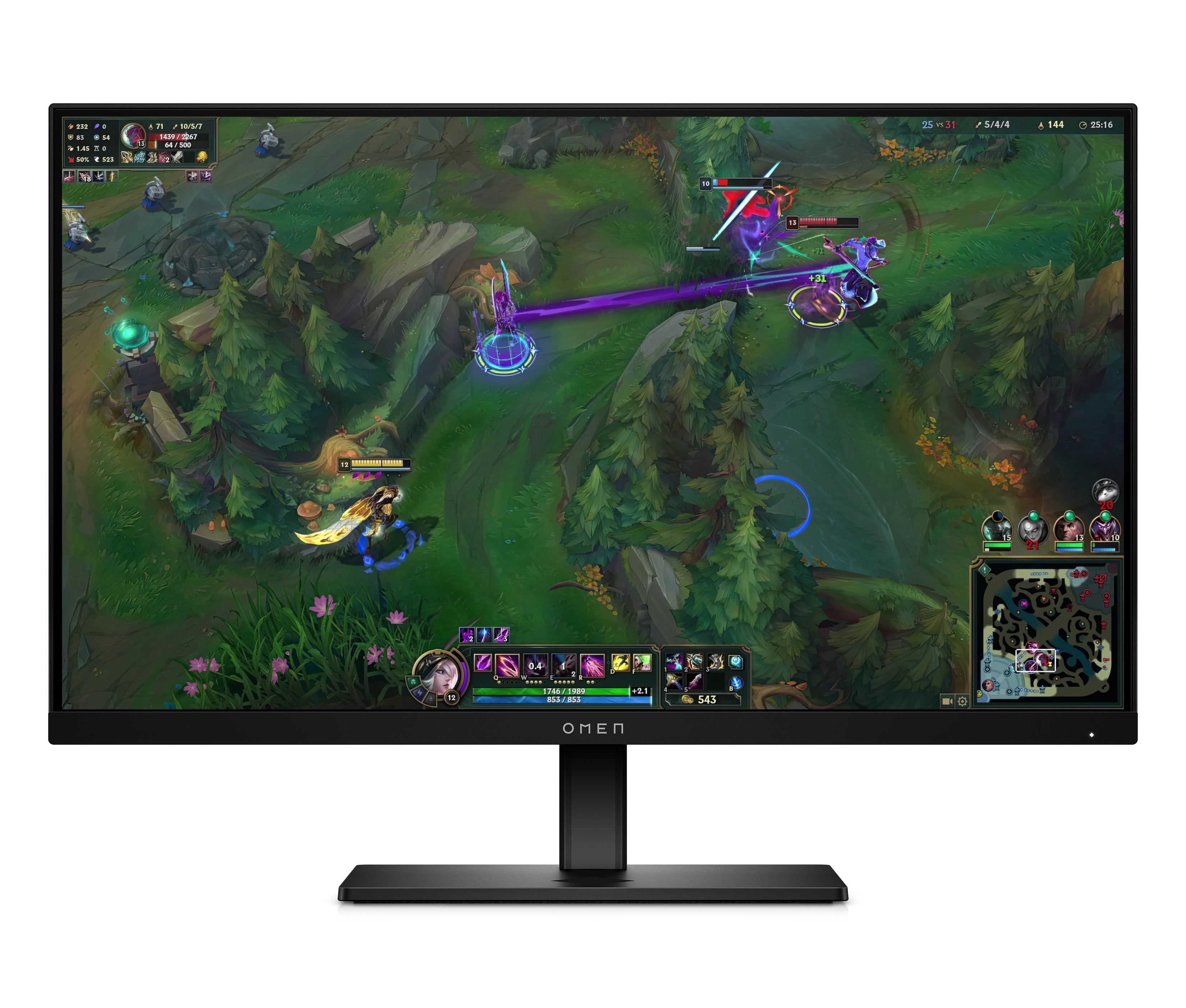 Monitor Hp Omen 25 24,5" Fhd 360hz 1ms Ips Displayhdr400 G-Sync Rgb Altura Ajustable Gamer Pro