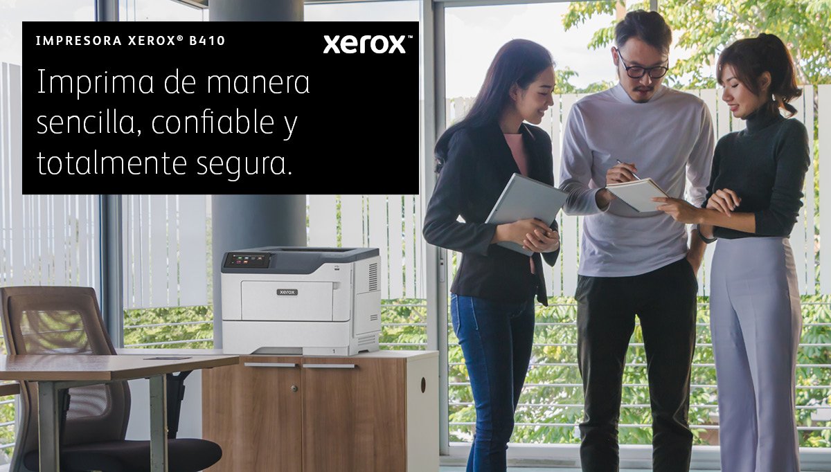 Xerox B410v/Dn Impresora B/N A Dos Caras Laser A4/Legal 1200 X 1200 Ppp Hasta 47 Ppm Capacidad: 650 Hojas Usb 2.0 Gigabit Lan Host Usb 2.0