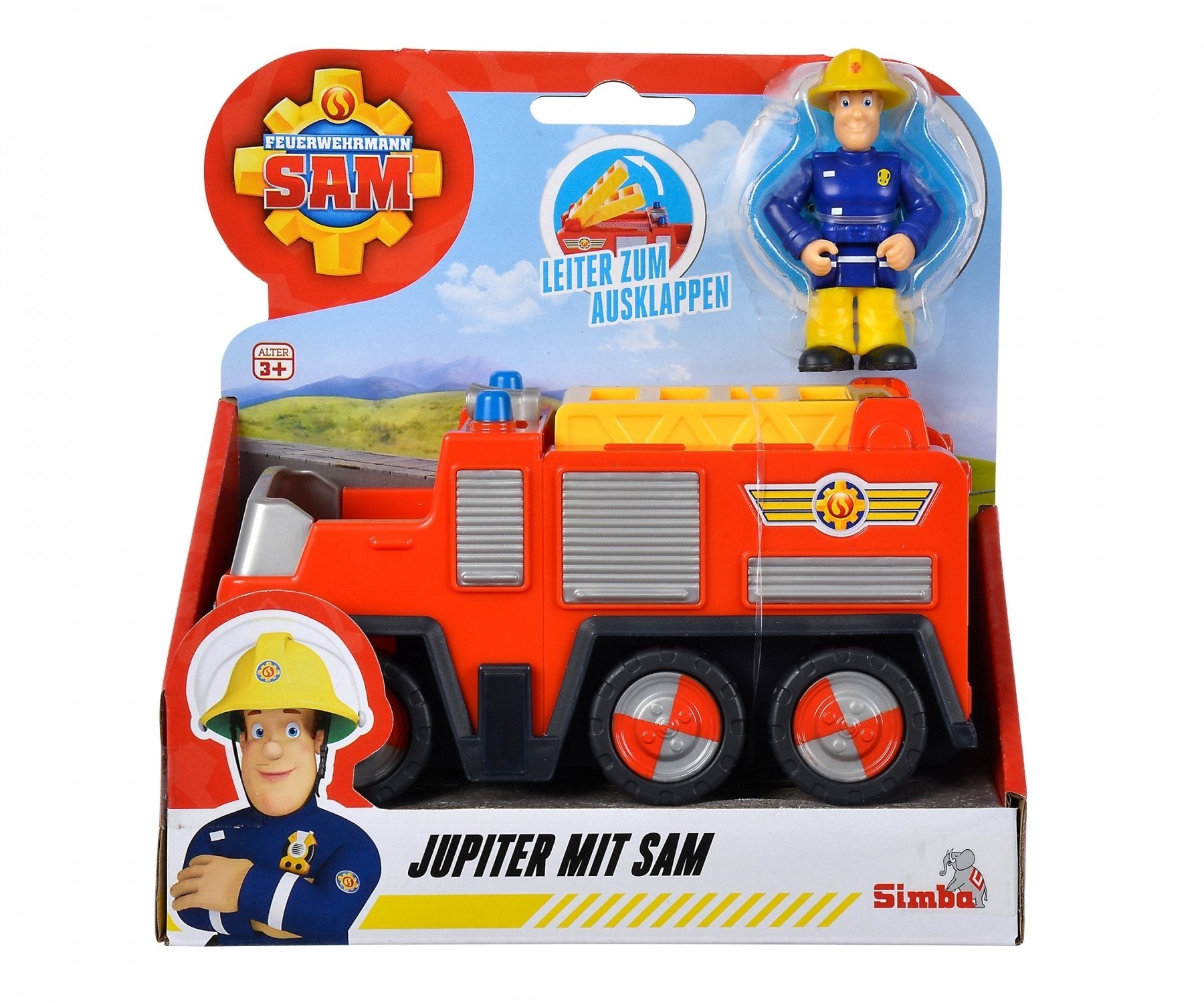 Simba Bombero Sam Júpiter Con Figura De Sam Rojo/Amarillo 109252505