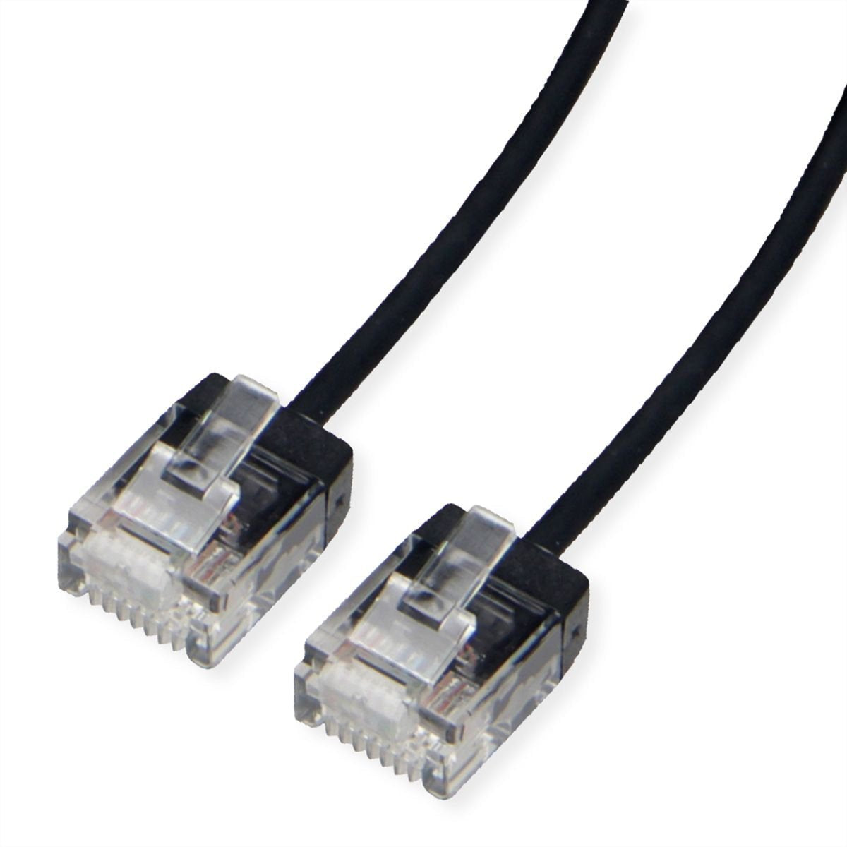 Roline Utp Datacenter Cable De Red Cat.6a (Class Ea), Lsoh, Slim, Extra Kurzer Stecker, Schwarz, 1,5 M