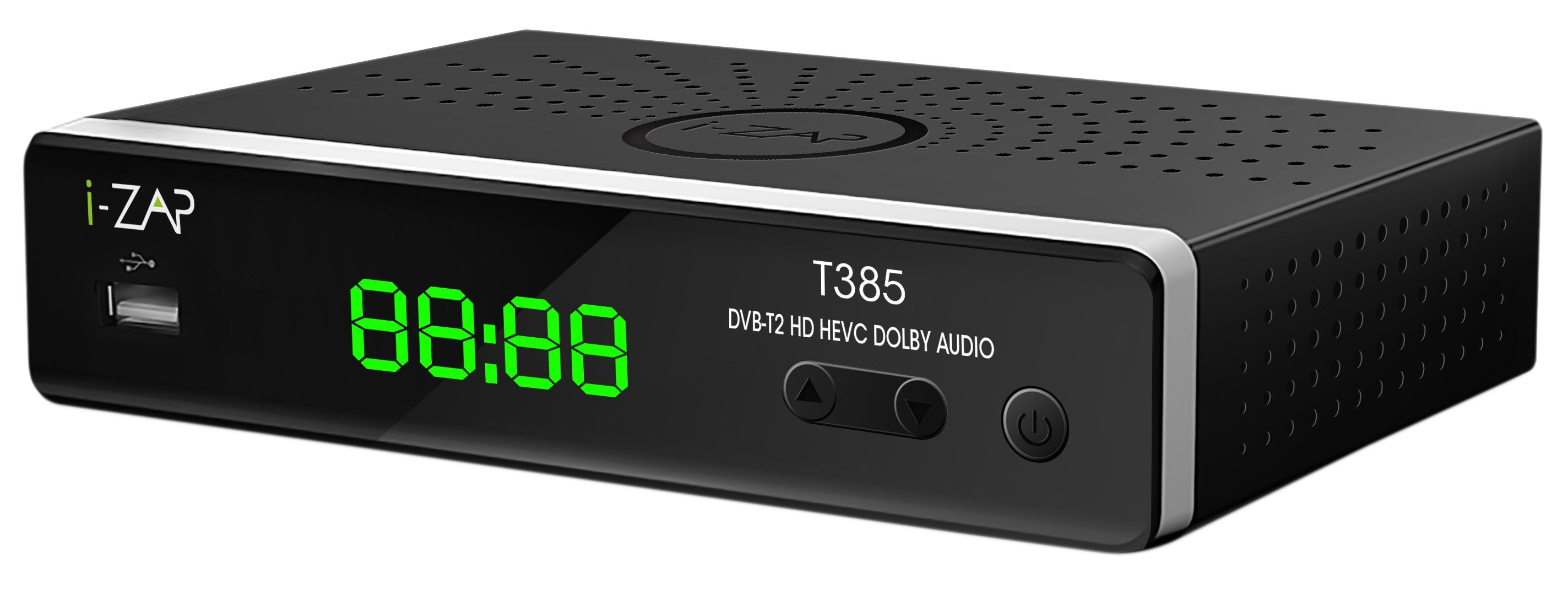 I-Zap Decoder T385 Play Dvbt2 Hevc 10 Bit Hd/Usb Tasti Grandi